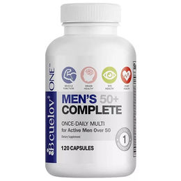 Bcuelov Men's 50+ Complete Multivitamin Nahrungsergänzungsmittel für Männer und Senioren 120 Kapseln – Bild 1 von 3