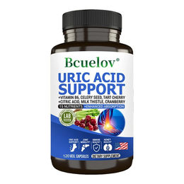Bcuelov Uric Acid Support Nahrungsergänzungsmittel mit 120 Kapseln – Bild 1 von 3