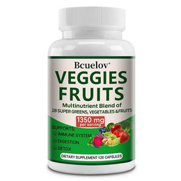 Bcuelov Veggies Fruits Nahrungsergänzungsmittel 1350 mg 120 Kapseln – Bild 1 von 1