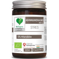 Produktbild von Be Organic Ashwagandha BIO KSM-66 Indischer Ginseng 200 mg 5% Withanolide 50 Kapseln