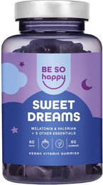 BE SO Happy Sweet Dreams Melatonin Gummibärchen vegan glutenfrei laktosefrei 60 Stück – Bild 1 von 3