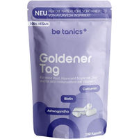Produktbild von be tanics Goldener Tag Zink Biotin Selen Kombi Kapseln vegan glutenfrei 180 Stück
