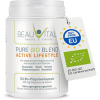 Produktbild von BEAUVITAL Active Lifestyle Bio Vitalpilze Kapseln mit Cordyceps, Reishi, Shiitake, Maitake und Agaricus
