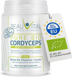 BEAUVITAL Bio Cordyceps Pulver mit 10% Cordyceps sinensis Extrakt, vegan, 100 g – Bild 1 von 2