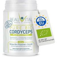 Produktbild von BEAUVITAL Bio Cordyceps Pulver mit 10% Cordyceps sinensis Extrakt, vegan, 100 g