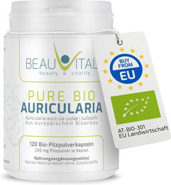 BEAUVITAL Pure Bio Auricularia Kapseln Judasohr (Auricularia auricula-judae) Bio 120 Stück – Bild 1 von 1