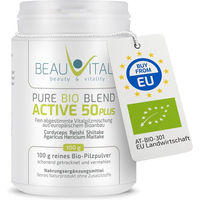 Produktbild von BEAUVITAL Pure Bio Blend Active 50plus Vitalpilz-Komplex Cordyceps Reishi Shiitake Agaricus Hericium Maitake Bio Pulver ohne Zusatzstoffe glutenfrei laktosefrei