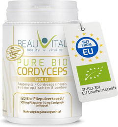 BEAUVITAL Pure Bio Cordyceps Gold Kapseln mit 10mg Cordycepin/g 120 Stück – Bild 1 von 1