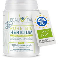 Produktbild von BEAUVITAL Pure Bio Hericium Kapseln mit 10% Lions Mane Extrakt Bio 120 Kapseln