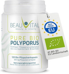 BEAUVITAL Pure Bio Polyporus Kapseln mit Eichhase (Polyporus umbellatus) aus EU-Anbau, 120 Kapseln – Bild 1 von 1