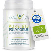Produktbild von BEAUVITAL Pure Bio Polyporus Kapseln mit Eichhase (Polyporus umbellatus) aus EU-Anbau, 120 Kapseln