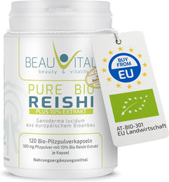 BEAUVITAL Pure Bio Reishi Kapseln mit 10% Ganoderma lucidum Extrakt Bio 120 Stück – Bild 1 von 1