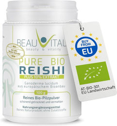BEAUVITAL Pure Bio Reishi Pulver mit 10% Ganoderma lucidum Extrakt – Bild 1 von 2