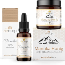 bedrop Kinder Set mit Manuka Honig MGO 500 und alkoholfreier Propolis Tinktur in Tropfenform – Bild 1 von 4