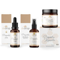 Produktbild von bedrop Propolis Einsteiger Set mit Spray, 20% Tinktur und Kapseln Bio ohne Zusatzstoffe für Kinder und Erwachsene