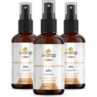Produktbild von bedrop Propolis Spray Bio alkoholfrei im 3er Set 3x 30ml