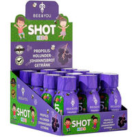 Produktbild von BEE&YOU Propolis Holunder Johannisbrot Shot Kinder Ampullen mit Kräuter-Komplex