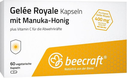 Beecraft Gelee Royale Kapseln mit Manuka-Honig vegetarisch – Bild 1 von 1