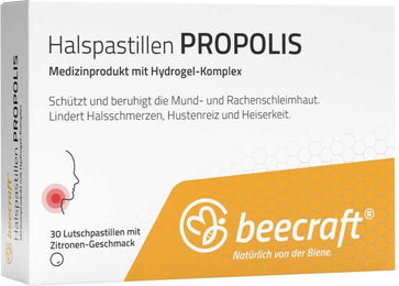 Beecraft Halspastillen Propolis zuckerfrei 30 Stück – Bild 1 von 1