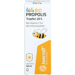 Beecraft Kids Bio Propolis Tropfen 20% mit Vitamin C 30 ml – Bild 1 von 2