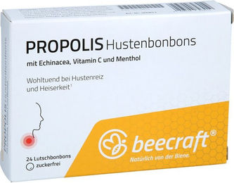 Beecraft Propolis Hustenbonbons zuckerfrei 24 Stück – Bild 1 von 1