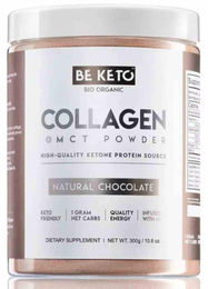 BeKeto Keto Kollagen Pulver mit MCT-Öl Schokoladengeschmack 300g Low Carb ohne Zusatzstoffe – Bild 1 von 1