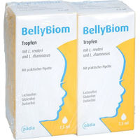 Produktbild von BELLYBIOM Tropfen von Pädia GmbH mit L. reuteri & L. rhamnosus, 15 ml, laktosefrei, glutenfrei und zuckerfrei für Kinder und Erwachsene