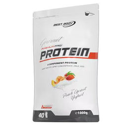 Best Body Nutrition Gourmet Premium Pro Protein Mehrkomponenten Eiweißpulver Pfirsich Aprikose Joghurt ohne Aspartam 1000 g – Bild 1 von 1