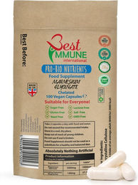 Best Immune International Magnesiumglycinat Bisglycinat 500 mg Kapseln 100 Stück Eco-pack – Bild 1 von 3
