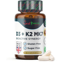 Produktbild von Best Immune International Vitamin K2 MK7 100 mcg und Vitamin D3 2000 IE Kapseln ohne Zusatzstoffe