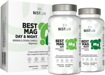 BESTLAB Mag Day & Night Magnesium Nahrungsergänzungsmittel 120 Kapseln – Bild 1 von 1