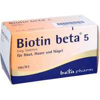 Produktbild von betapharm Biotin beta 5 hochdosierte Tabletten 5 mg 100 Stück
