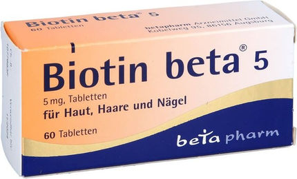betapharm Biotin beta 5 Tabletten 60 Stück – Bild 1 von 3