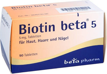 betapharm Biotin beta 5 Tabletten hochdosiert 5 mg 90 Stück – Bild 1 von 3