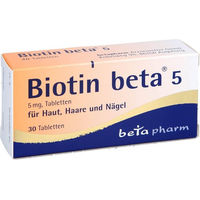 Produktbild von betapharm Biotin beta 5 Tabletten laktosefrei 30 Stück