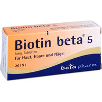 Produktbild von betapharm Biotin beta 5 Tabletten mit 5 mg Biotin 20 Stück