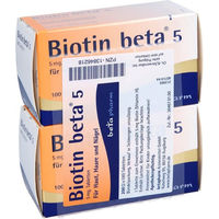 Produktbild von betapharm Biotin beta 5 Tabletten mit 5 mg Biotin für Erwachsene 200 Stück
