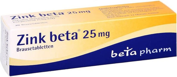 betapharm Zink beta 25 mg Brausetabletten laktosefrei 100 Stück – Bild 1 von 4