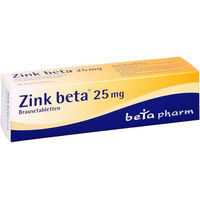 Produktbild von betapharm Zink beta 25 mg Brausetabletten laktosefrei 100 Stück