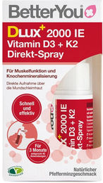 BetterYou DLUX Vitamin D3+K2 Direkt-Spray 2000 IE vegetarisch 12 ml – Bild 1 von 2