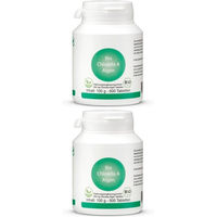 Produktbild von Bio Chlorella Algen Tabletten von S+H Pharmavertrieb GmbH vegan und ohne Zusatzstoffe