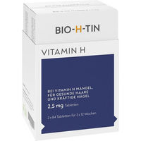 Produktbild von BIO-H-TIN Biotin 2,5 mg Tabletten Dr. Pfleger Arzneimittel GmbH 168 Stück für Schwangere und Stillende