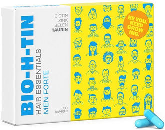 Bio-H-Tin Hair Essentials Men Forte Kapseln mit Zink, Biotin und Selen für Männer, vegan und laktosefrei, 30 Kapseln – Bild 1 von 1