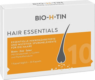 Bio-H-Tin Hair Essentials Mikronährstoff-Kapseln mit Zink, Biotin und Selen, vegan und laktosefrei – Bild 1 von 1
