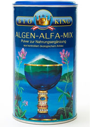 BIO KING Algen-Alfa-Mix Bio Superfood-Mischung mit Algenkalk Sango Pulver 250 g – Bild 1 von 1