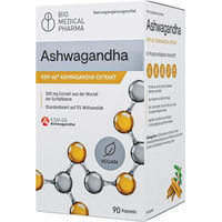Produktbild von Bio Medical Pharma Ashwagandha KSM-66 Kapseln vegan laktosefrei glutenfrei