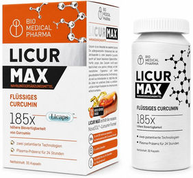 Bio Medical Pharma Licur Max Kurkuma Kapseln Mizellar Vegan – Bild 1 von 2