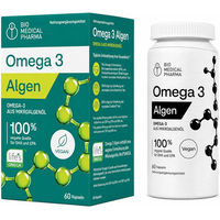 Produktbild von Bio Medical Pharma Omega 3 Vegan Algenöl Kapseln ohne Zusatzstoffe