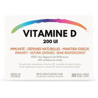 Produktbild von BIO-RECHERCHE Vitamin D3 Kapseln vegan aus Flechten glutenfrei und laktosefrei