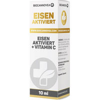 Produktbild von Biocannovea Eisen aktiviert mit Vitamin C Tropfen für Frauen, Schwangere, Stillende und Sportler